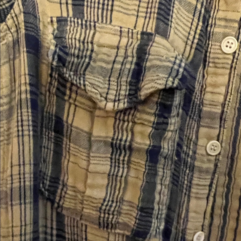 🤞 M GUC Free People x CP Shades crazy soft Plaid Button Down Shirt with POCKETS! - Picture 6 of 10